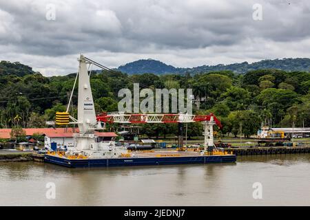 Ormeggia al lago Gatun, Panama. Foto Stock