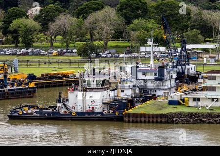 Ormeggia al lago Gatun, Panama. Foto Stock