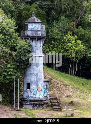 Faro nella zona del canale di Panama. Foto Stock