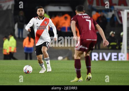 Buenos Aires, Arg - Giugno 27. Paulo Díaz di River Plate durante una partita Liga de FP tra il fiume e Lanús all'Estadio Monumental. Foto Stock