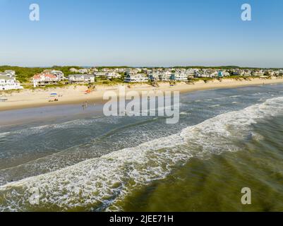 Immobiliare fronte spiaggia a Corolla Beach North Carolina banche esterne Foto Stock