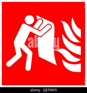 Fuoco coperta simbolo segno isolato su sfondo bianco, illustrazione vettore EPS.10 Illustrazione Vettoriale