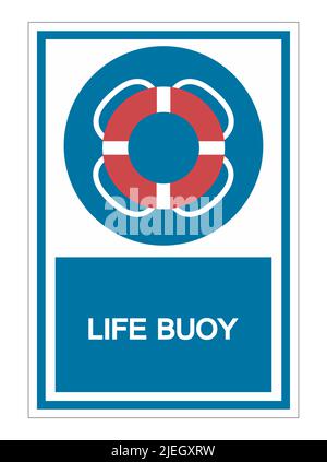 Simbolo di Buoy di vita Isola su sfondo bianco,Illustrazione vettoriale Illustrazione Vettoriale