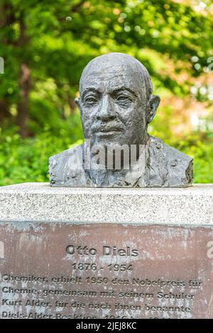 Un memoriale al premio Nobel otto Diels (1876 - 1954) il chimico tedesco di Kiel, Schleswig-Holstein, Germania Foto Stock