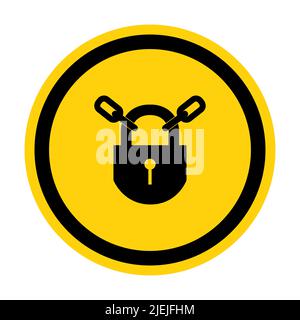 Icona PPE.Keep Locked Symbol Sign isolate on White background,Illustrazione vettoriale EPS.10 Illustrazione Vettoriale