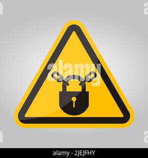 Icona PPE.Keep Locked Symbol Sign isolate on White background,Illustrazione vettoriale EPS.10 Illustrazione Vettoriale