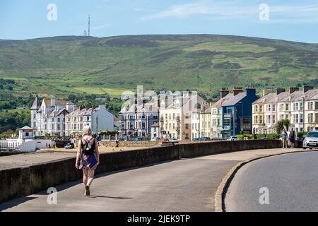 Case sul lungomare di Warrenpoint, County Down, Irlanda del Nord, Regno Unito. Foto Stock