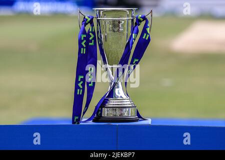 Leeds, Regno Unito. 27th giugno 2022. LV= Insurance Test Series Cup a Leeds, Regno Unito il 6/27/2022. (Foto di Mark Cosgrove/News Images/Sipa USA) Credit: Sipa USA/Alamy Live News Foto Stock