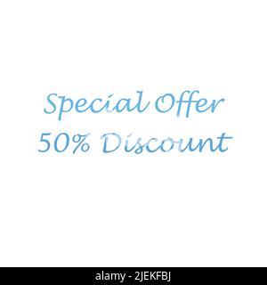 Offerta Speciale 50% di sconto pubblicità commerciale icona adesivo Illustrazione Vettoriale