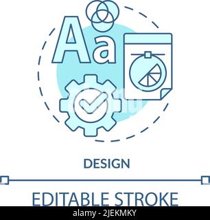 Design turchese concetto icona Illustrazione Vettoriale