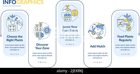 Suggerimenti per il giardinaggio rettangolo infografica modello Illustrazione Vettoriale