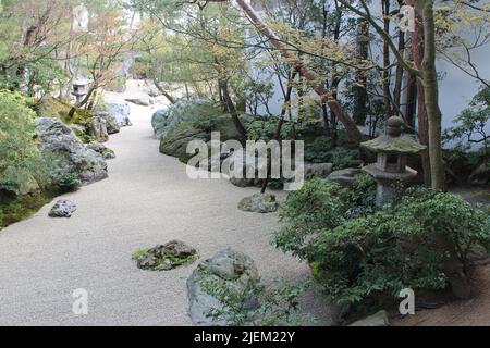 giardino giapponese a yasugi (giappone) Foto Stock