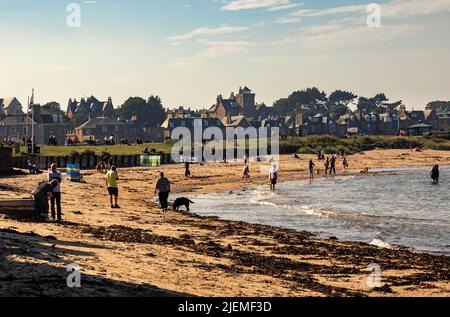 North Berwick, una città sul mare ed ex burgh reale in East Lothian, Scozia. Un posto bellissimo da visitare. Foto Stock