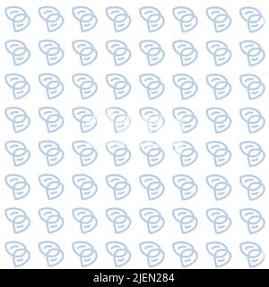 Ripetizione senza giunture astratta. Elementi astratti di design blu su sfondo bianco. Illustrazione Vettoriale