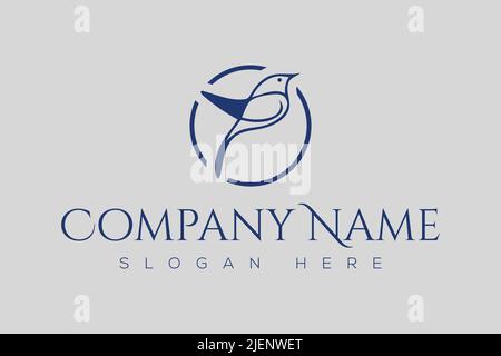 Modello di design del logo Financial Bird Illustrazione Vettoriale