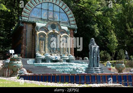 Villa Villekulla di otto Wagner, splendida mostra di architettura a Vienna, museo Ernst Fuchs Foto Stock