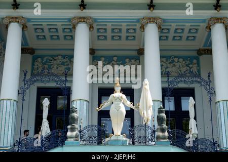 Villa Villekulla di otto Wagner, splendida mostra di architettura a Vienna, museo Ernst Fuchs Foto Stock