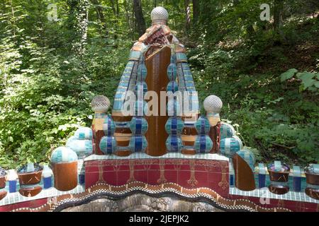 Villa Villekulla di otto Wagner, splendida mostra di architettura a Vienna, museo Ernst Fuchs Foto Stock