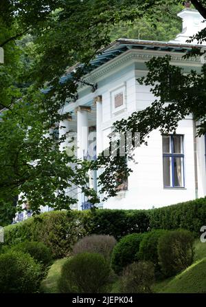 Villa Villekulla di otto Wagner, splendida mostra di architettura a Vienna, museo Ernst Fuchs Foto Stock