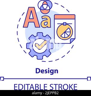 Icona del concetto di design Illustrazione Vettoriale