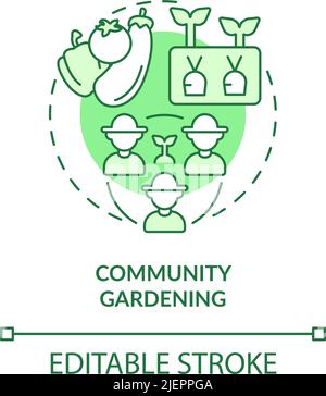 Comunità giardinaggio verde concetto icona Illustrazione Vettoriale