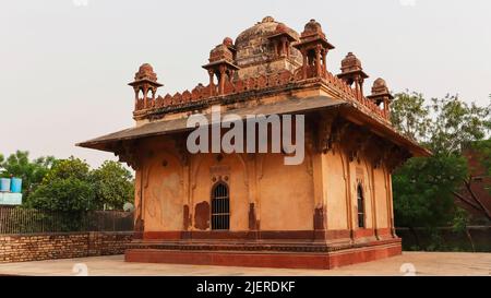 Tomba di Ghaus Mohammad Mosque Campus, Gwalior, Madhya Pradesh, India. Foto Stock