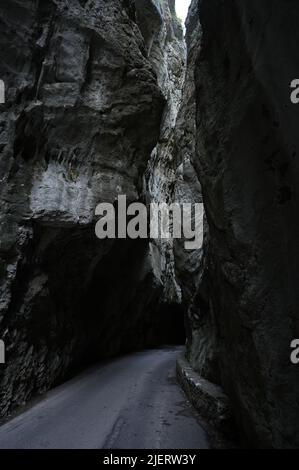 Strada della forra, Tremosine, italia Foto Stock