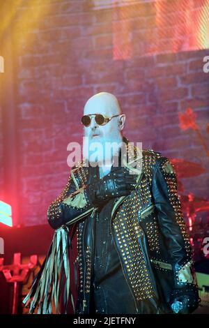 Villafranca Veronese, Italia. 25th giugno 2022. judas Priest durante JUDAS PRIEST ROCK THE CASTLE 2022, Concerto di Musica a VILLAFRANCA VERONESE, Italia, Giugno 25 2022 Credit: Independent Photo Agency/Alamy Live News Foto Stock