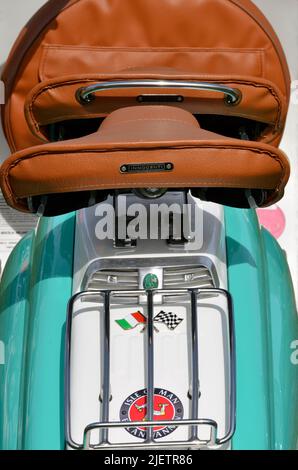 posteriore del 1950's a 1960's lambretta scooter a motore Foto Stock