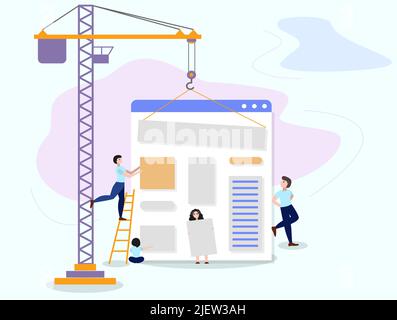 illustrazione in stile di disegno piatto sul tema dello sviluppo di fotoricettore. Illustrazione Vettoriale