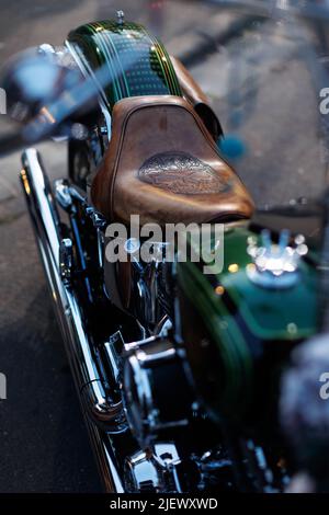 Magic Bikes Rudesheim, uno dei più grandi eventi Harley Davidson d'Europa nella regione patrimonio mondiale della Valle del Reno. Harley & vintage bike rally, Germania Foto Stock