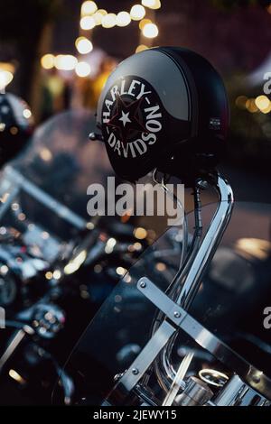 Magic Bikes Rudesheim, uno dei più grandi eventi Harley Davidson d'Europa nella regione patrimonio mondiale della Valle del Reno. Harley & vintage bike rally, Germania Foto Stock