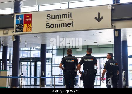 Madrid, Cracovia, Spagna. 28th giugno 2022. Sede del vertice della NATO a Madrid, in Spagna, il 28 giugno 2022. (Credit Image: © Beata Zawrzel/ZUMA Press Wire) Foto Stock