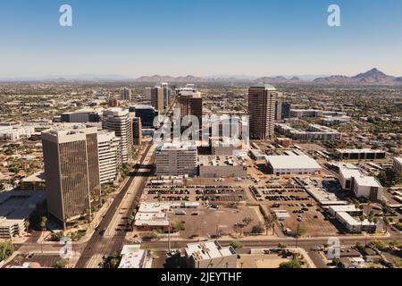Vista aerea della città di Phoenix, Arizona Foto Stock