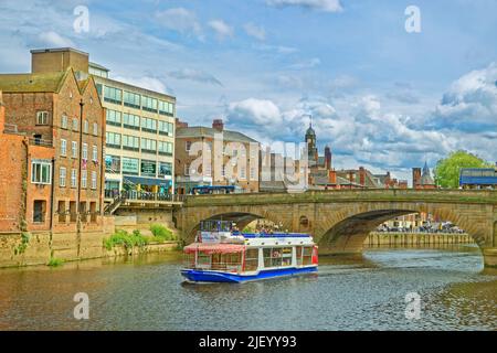 Il fiume Ouse a York, Yorkshire, Inghilterra. Foto Stock