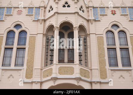 Municipio Art nouveau, Kossuth ter, Kecskemet, Ungheria Foto Stock