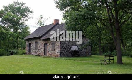 Casa di Christopher, ca. 1720, nella storica città di Richmond, collezione di vecchie case e case, Staten Island, NY, USA Foto Stock