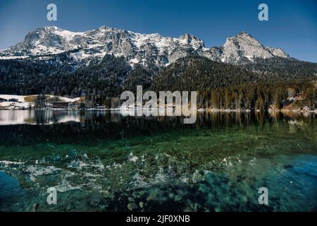 Hintersee a Ramsau vicino Berchtesgaden Foto Stock