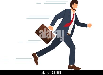 businessman running extessed avatar personaggio disegno vettoriale eps 10 Illustrazione Vettoriale
