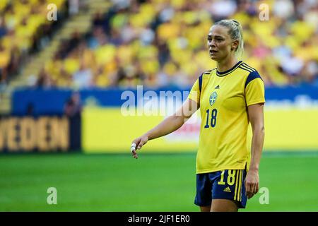 Frigolina Rolfö (18 Svezia) durante la partita di calcio amichevole tra Svezia e Brasile presso la Friends Arena di Stoccolma, Svezia. Womens Super League gioco tra Arsenal ed Everton a Meadow Park in Descrizione/Caption Caption Borehamwood, Inghilterra. Durante il Barclays fa gioco tra Arsenal ed Everton a Meadow Park in Descrizione/Caption Borehamwood, Inghilterra. Mia Eriksson/SPP Foto Stock