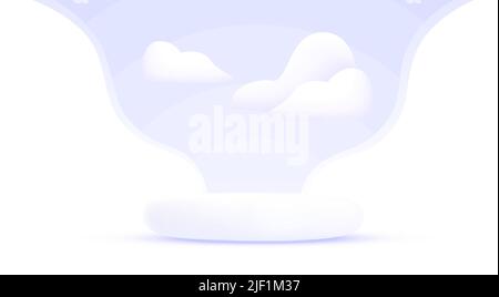 Palco podio con illuminazione, Stage Podium Scene con per il Premio, decor elemento sfondo. Illustrazione vettoriale Illustrazione Vettoriale