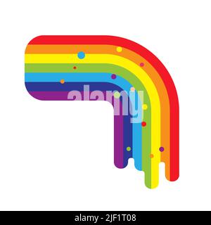 Arcobaleno vomita isolato. Rainbow nausea illustrazione vettoriale Illustrazione Vettoriale