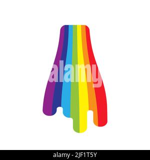 Arcobaleno vomita isolato. Rainbow nausea illustrazione vettoriale Illustrazione Vettoriale