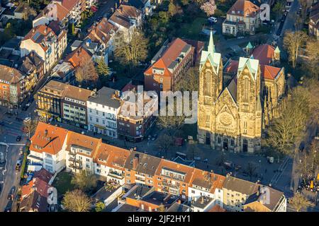 Veduta aerea, Chiesa cattolica di San Giuseppe, Münster, Münsterland, Renania settentrionale-Vestfalia, Germania, Luogo di culto, DE, Europa, comunità di fede, luogo Foto Stock