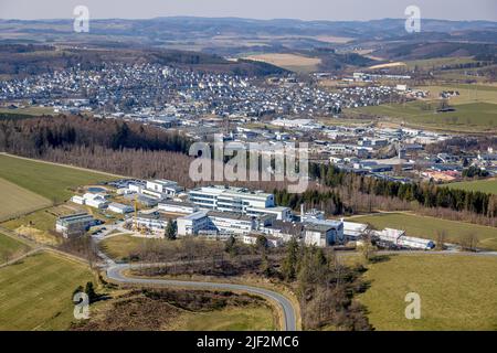 Fotografia aerea, Fraunhofer Institute for Molecular Biology and Applied Ecology, Grafschaft, Schmallenberg, Sauerland, Renania settentrionale-Vestfalia, Germa Foto Stock