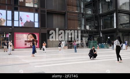 Siam Square Young People's Shopping Area Bangkok Thailandia Foto Stock