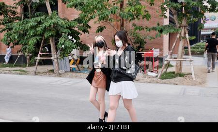 Siam Square Young People's Shopping Area Bangkok Thailandia Foto Stock