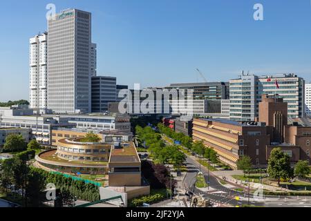 Vista su Erasmus MC, Medical Center Rotterdam, Paesi Bassi Foto Stock