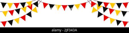 Bunting ghirlanda (bandiere del pennino) illustrazione della decorazione | bandiera tedesca Illustrazione Vettoriale