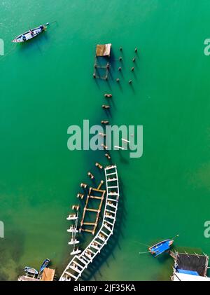 Vista aerea di Koh Phitak o Phithak isola a Chumphon, Thailandia Foto Stock